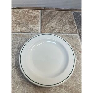 DUDSON Finest Vitrified England Dinner Plate Green Rim 7.75 Inch